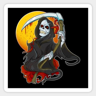 Undead Skeleton Zombie Reaper Skull Magnet